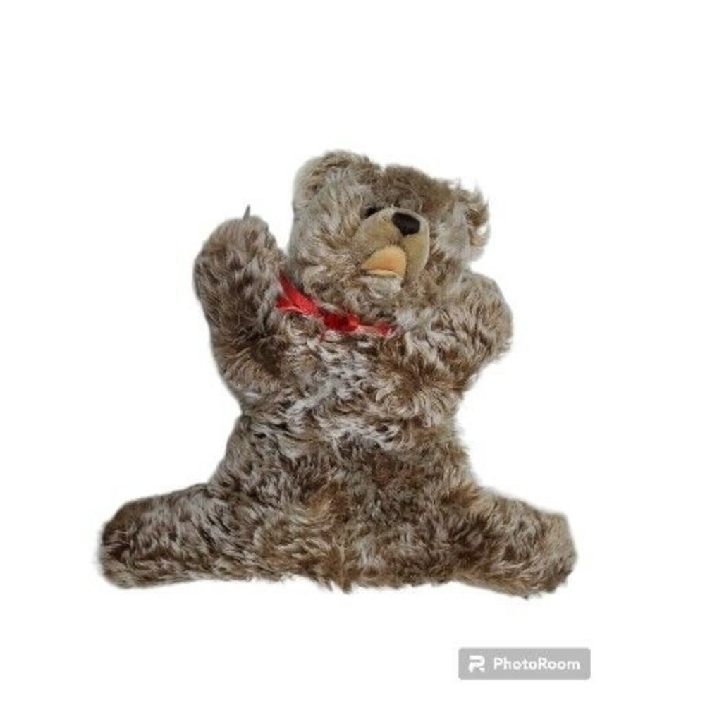 Vintage STEIFF Mohair Zotty Teddy Bear Pajama Bag EXTREMELY RARE Silver Button